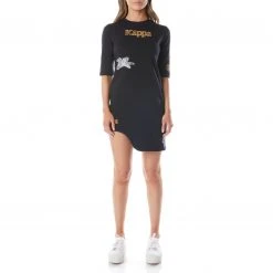 Kappa US Authentic Graphik Tez Dress - Black Smoke Light Orange Women