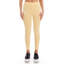 Kappa US 222 Banda Baldhill Leggings - Light Yellow White