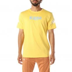 Kappa US Men Authentic Paroo T-Shirt - Yellow Light Blue