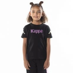 Kappa US Kids Authentic Paroo T-Shirt - Black Smoke Violet