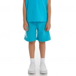 Kappa US Kids Authentic Sangone Shorts - Dark Aqua
