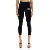 Kappa US Women 222 Banda Slit Leggings - Black Smoke