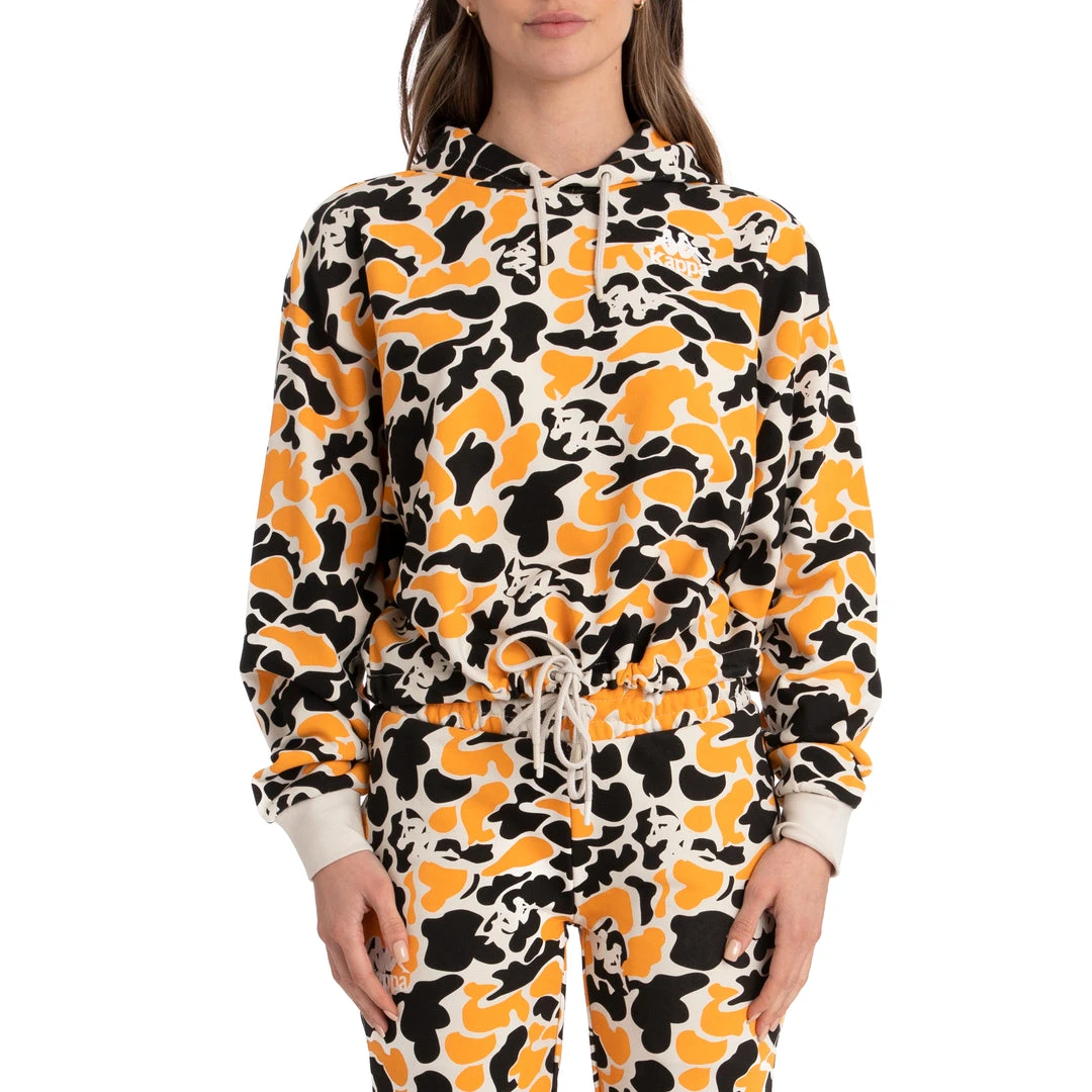 Kappa US Authentic People Hoodie - Black Smoke Light Orange 3 Kappa US Authentic People Hoodie - Black Smoke Light Orange