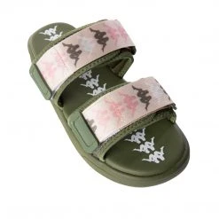 Kappa US 222 Banda Aster 6 Slides - Green Olive Pink Footwear