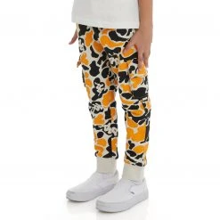 Kappa US Kids Authentic Pakot Sweatpants - Black Smoke Light Orange