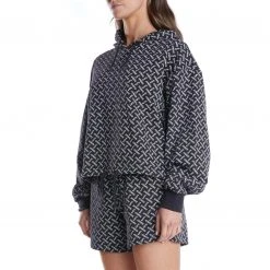 Kappa US Authentic Molly Hoodie - Black Smoke Sand Women