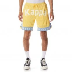 Kappa US Men 222 Banda Vosker Shorts - Yellow Light Blue