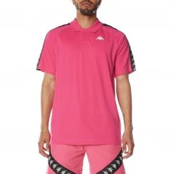 Kappa US Men 222 Banda Calsinz T-Shirt - Pink Black