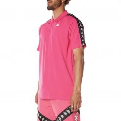 Kappa US Men 222 Banda Calsinz T-Shirt - Pink Black