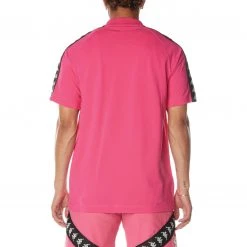 Kappa US Men 222 Banda Calsinz T-Shirt - Pink Black