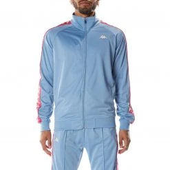 Kappa US 222 Banda Anniston Track Jacket - Light Blue Pink Men