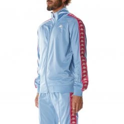 Kappa US 222 Banda Anniston Track Jacket - Light Blue Pink Men