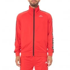 Kappa US Men 222 Banda Anniston Track Jacket - Red Black
