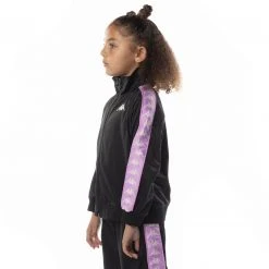 Kappa US Kids 222 Banda Anniston Track Jacket - Black Smoke Violet