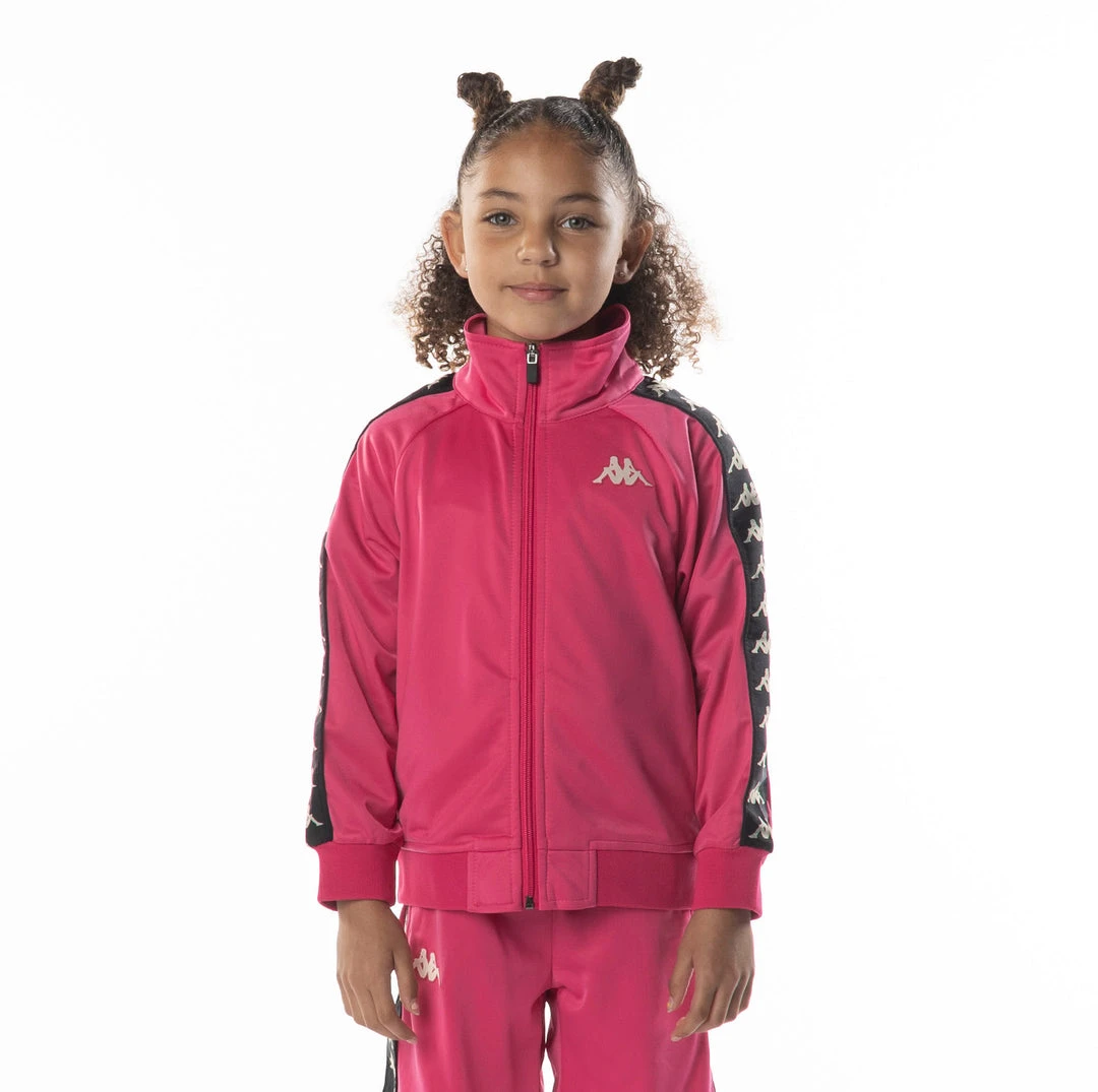Kappa US Kids 222 Banda Anniston Track Jacket - Pink Black 3 Kappa US Kids 222 Banda Anniston Track Jacket - Pink Black