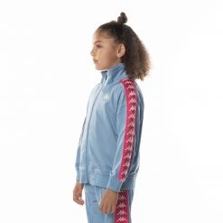 Kappa US Kids 222 Banda Anniston Track Jacket - Light Blue Pink