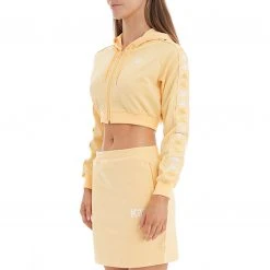 Kappa US Women 222 Banda Tamworth Hoodie - Light Yellow White