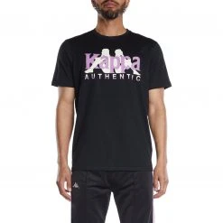 Kappa US Authentic Vanguard T-Shirt - Black Smoke Violet Men