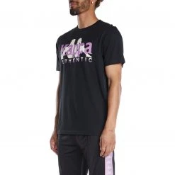 Kappa US Authentic Vanguard T-Shirt - Black Smoke Violet Men