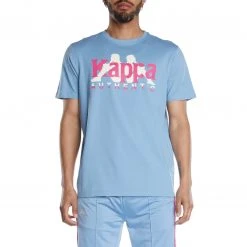 Kappa US Men Authentic Vanguard T-Shirt - Light Blue Pink