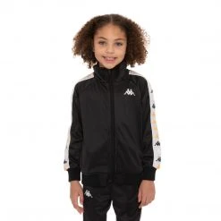 Kappa US Kids 222 Banda Dullo 2 Track Jacket - Black Smoke