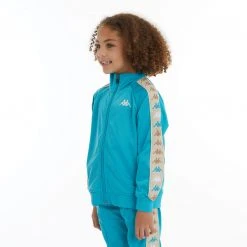 Kappa US Kids 222 Banda Dullo 2 Track Jacket - Dark Aqua