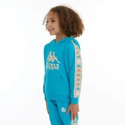 Kappa US Kids 222 Banda Hurtado 4 Hoodie - Dark Aqua