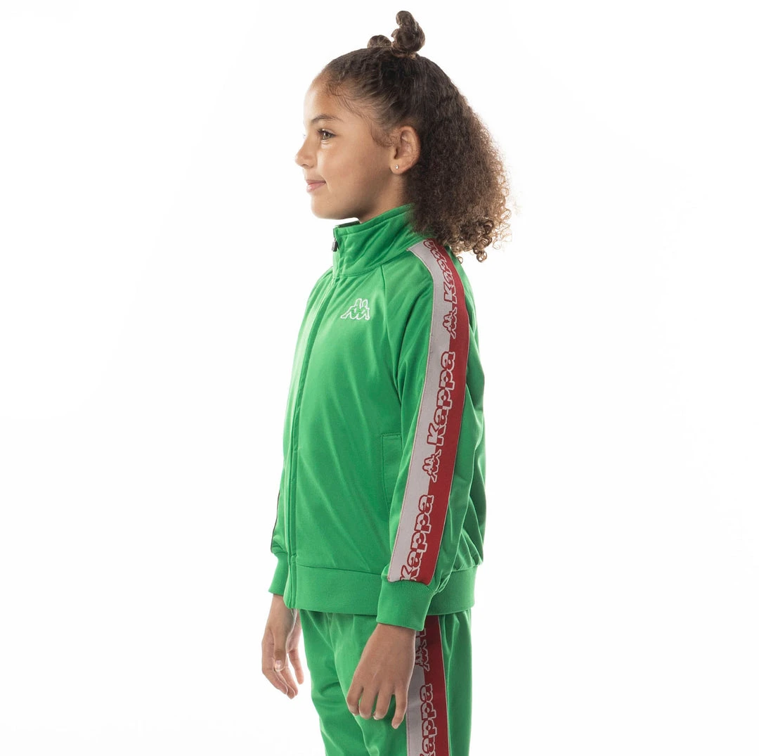 Kappa US Logo Tape Dartem Track Jacket - Green Kids 4 Kappa US Logo Tape Dartem Track Jacket - Green Kids