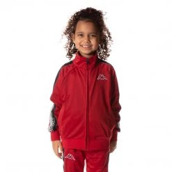 Kappa US Logo Tape Dartem Track Jacket - Red Kids