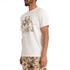 Kappa US Men Authentic Phullo T-Shirt - White Olive Green