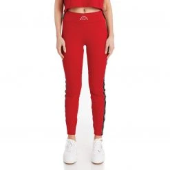 Kappa US Logo Tape Desir Leggings - Red