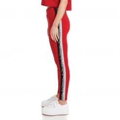 Kappa US Logo Tape Desir Leggings - Red