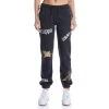Kappa US Women Authentic Graphik Tyssa Sweatpants - Black Smoke Light Orange