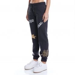 Kappa US Women Authentic Graphik Tyssa Sweatpants - Black Smoke Light Orange