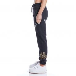 Kappa US Women Authentic Graphik Tyssa Sweatpants - Black Smoke Light Orange