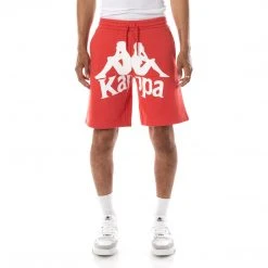 Kappa US Men Authentic Anjuan Shorts - Red White