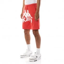 Kappa US Men Authentic Anjuan Shorts - Red White