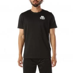 Kappa US Men Authentic Ables T-Shirt - Black Smoke White