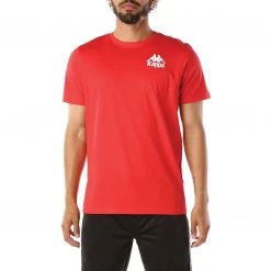 Kappa US Authentic Ables T-Shirt - Red White Men