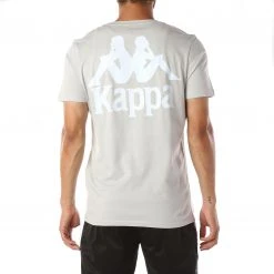 Kappa US Authentic Ables T-Shirt - Grey White Men