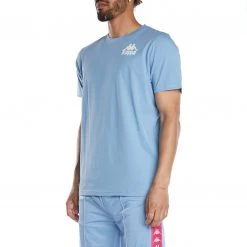 Kappa US Men Authentic Ables T-Shirt - Light Blue Sand