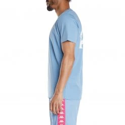 Kappa US Men Authentic Ables T-Shirt - Light Blue Sand