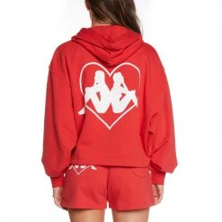 Kappa US Authentic Love Plock Hoodie - Red Women