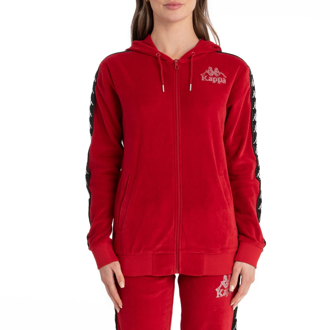Kappa US 222 Banda Stech Zip Hoodie - Red 3 Kappa US 222 Banda Stech Zip Hoodie - Red