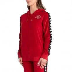 Kappa US 222 Banda Stech Zip Hoodie - Red