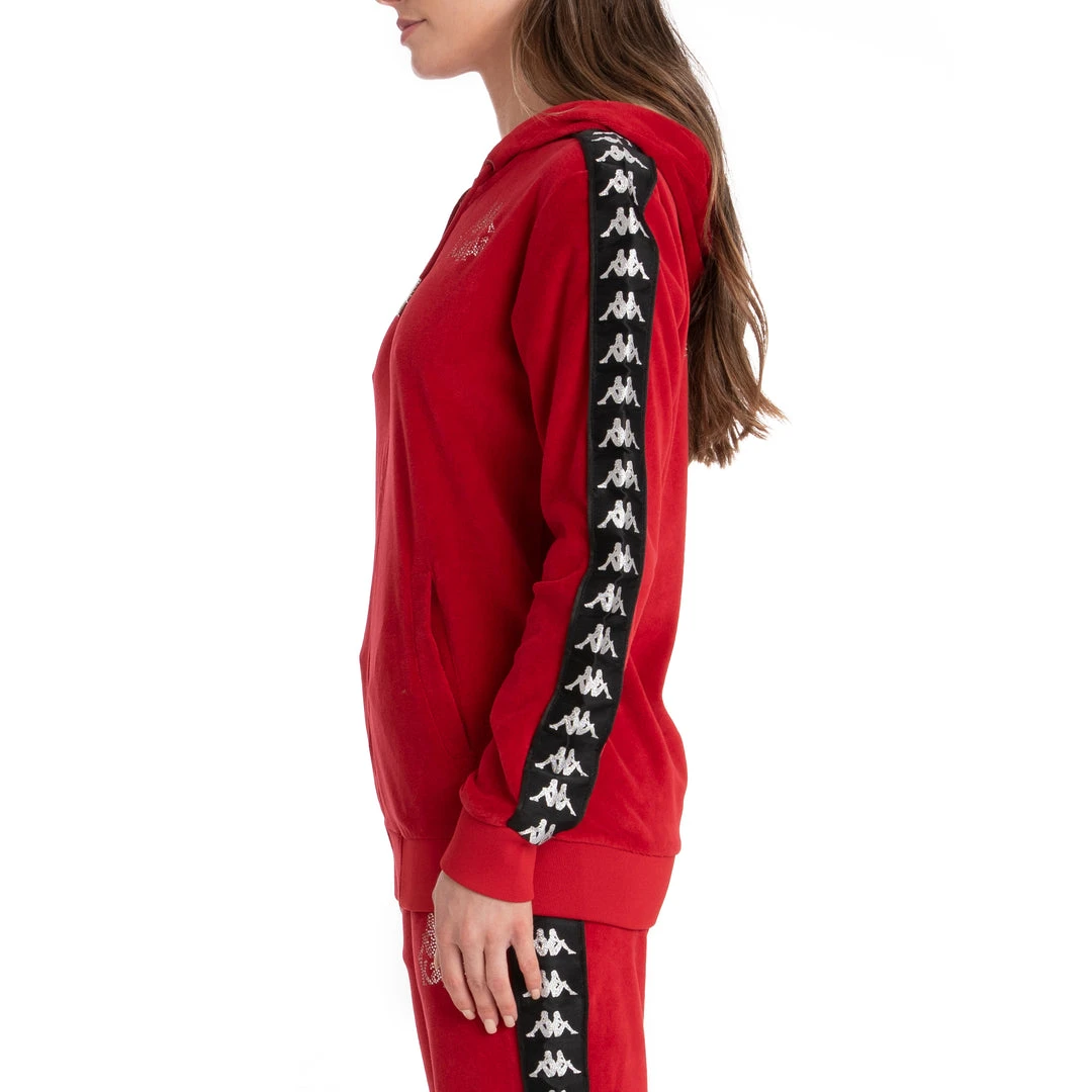 Kappa US 222 Banda Stech Zip Hoodie - Red 5 Kappa US 222 Banda Stech Zip Hoodie - Red
