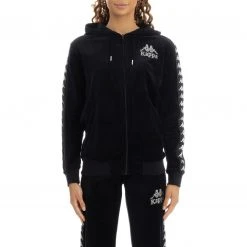 Kappa US 222 Banda Stech Zip Hoodie - Black Smoke