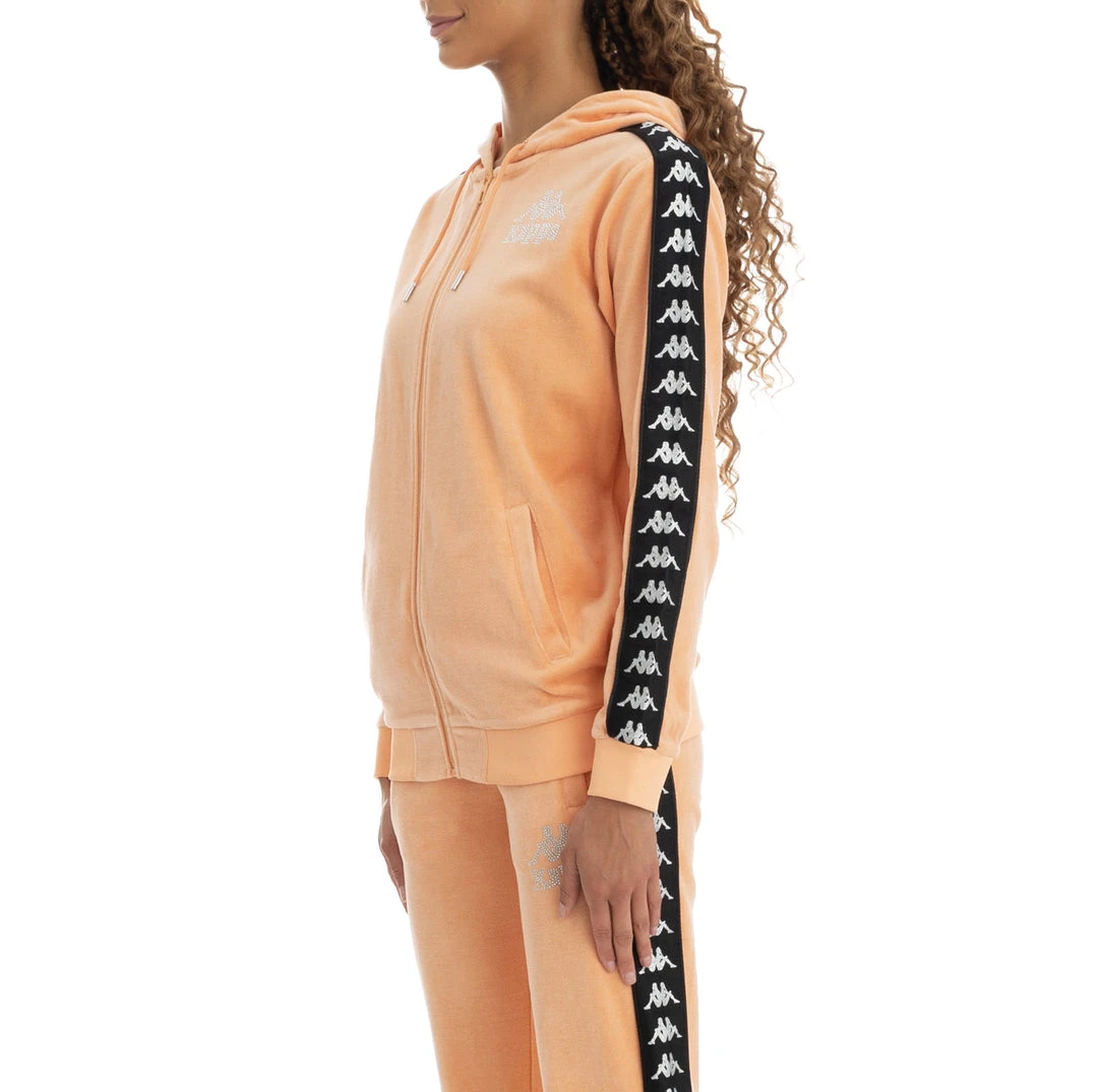Kappa US Women 222 Banda Stech Zip Hoodie - Orange Peach 4 Kappa US Women 222 Banda Stech Zip Hoodie - Orange Peach