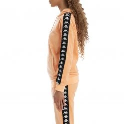 Kappa US Women 222 Banda Stech Zip Hoodie - Orange Peach 9 Kappa US Women 222 Banda Stech Zip Hoodie - Orange Peach