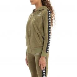 Kappa US 222 Banda Stech Zip Hoodie - Green Olive Women